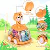 Игрушка для малышей Press and Go Gear Car Toy для малышей 1 2 3 лет Светящаяся игрушка Инерционная машина Подарки на день рождения для детей Мальчики и девочки