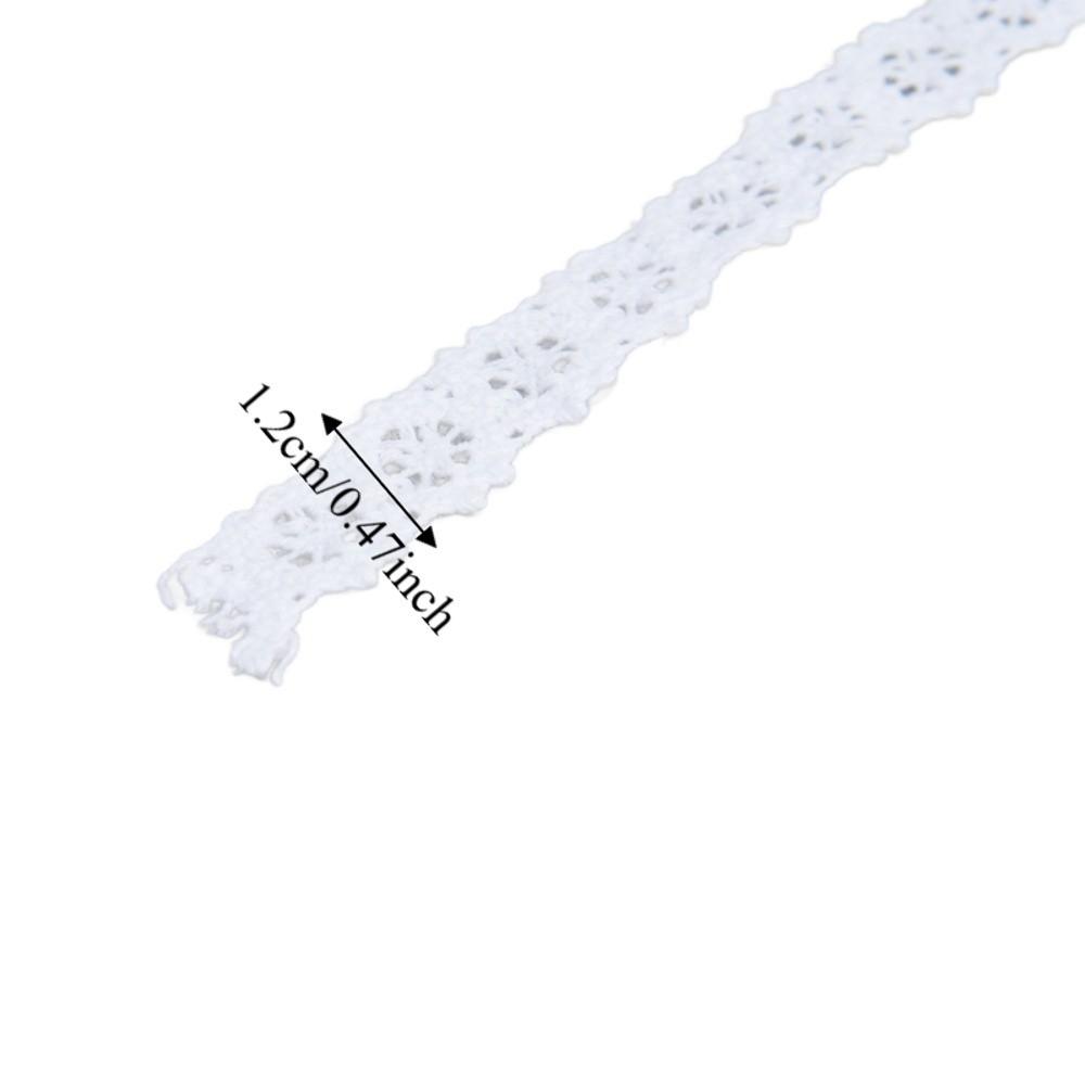 1PCS 15 Yards Length Cotton Lace Trim Wavy Edge Eyelet Lace Retro Style Lace Ribbon Sewing Projects