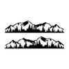 2PCS Car Decal Mountain Tree Forest Pattern Car Side Body Graphic Sticker Universal for Vehicle RVs Yachts Trucks