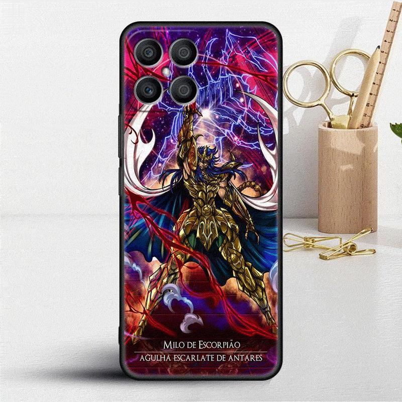 Saint Seiya Anime Case For Honor X8 X8a 90 X9a 8X 70 50 20 Magic5 Pro 9X P60 P50 Black Soft Phone Funda