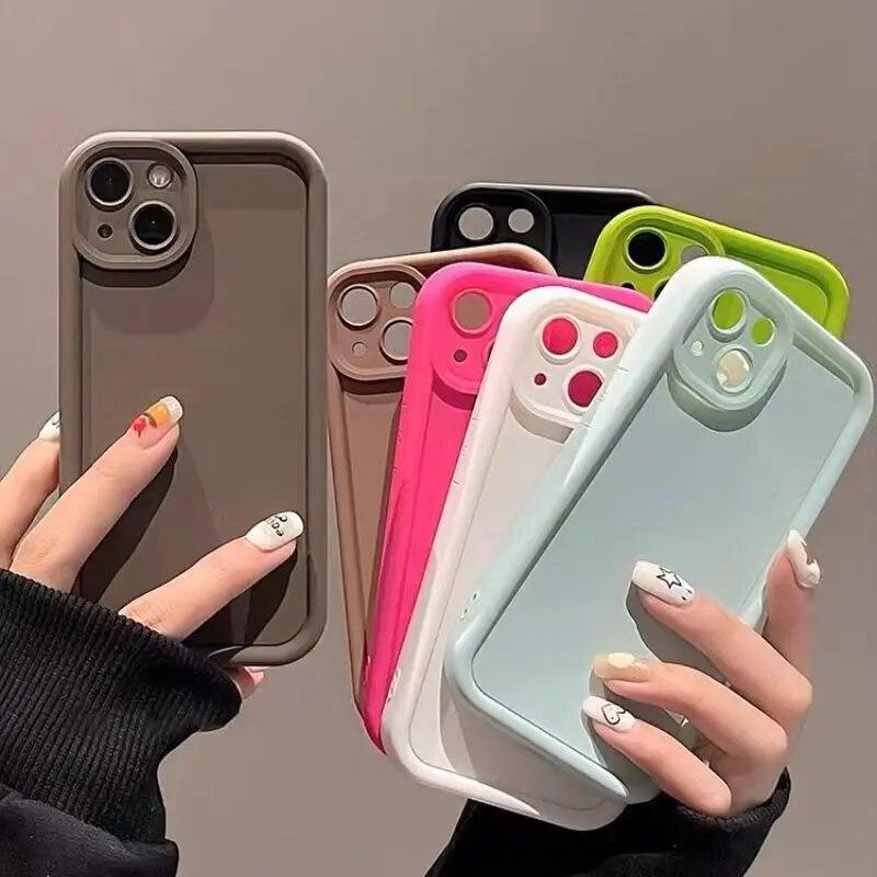 Мягкий силиконовый чехол ярких цветов для iPhone 11, чехол для iPhone 13 12 14 15 Pro Max 7 8 Plus XR XS X SE, противоударный чехол-бампер