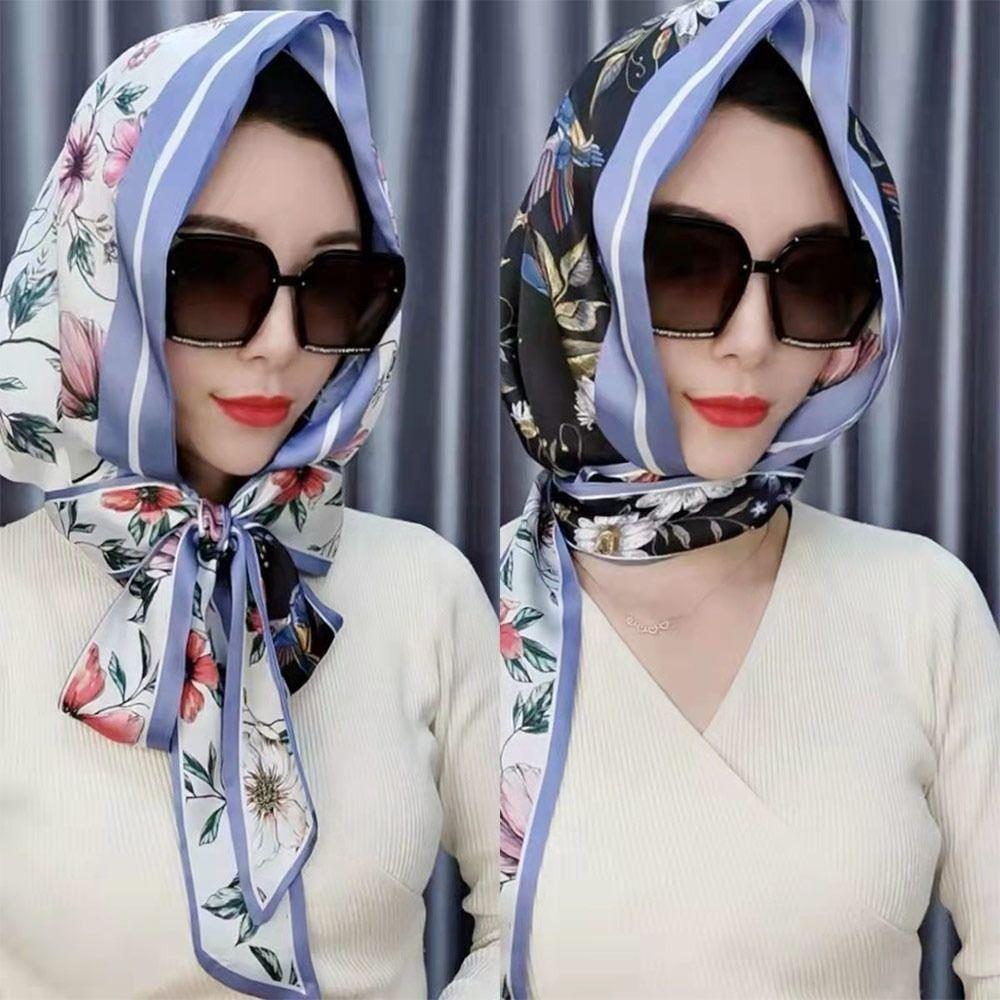 Sun-Resistant Baotou Hat Simulation Silk Headscarf Fashion Hijab Cap Women
