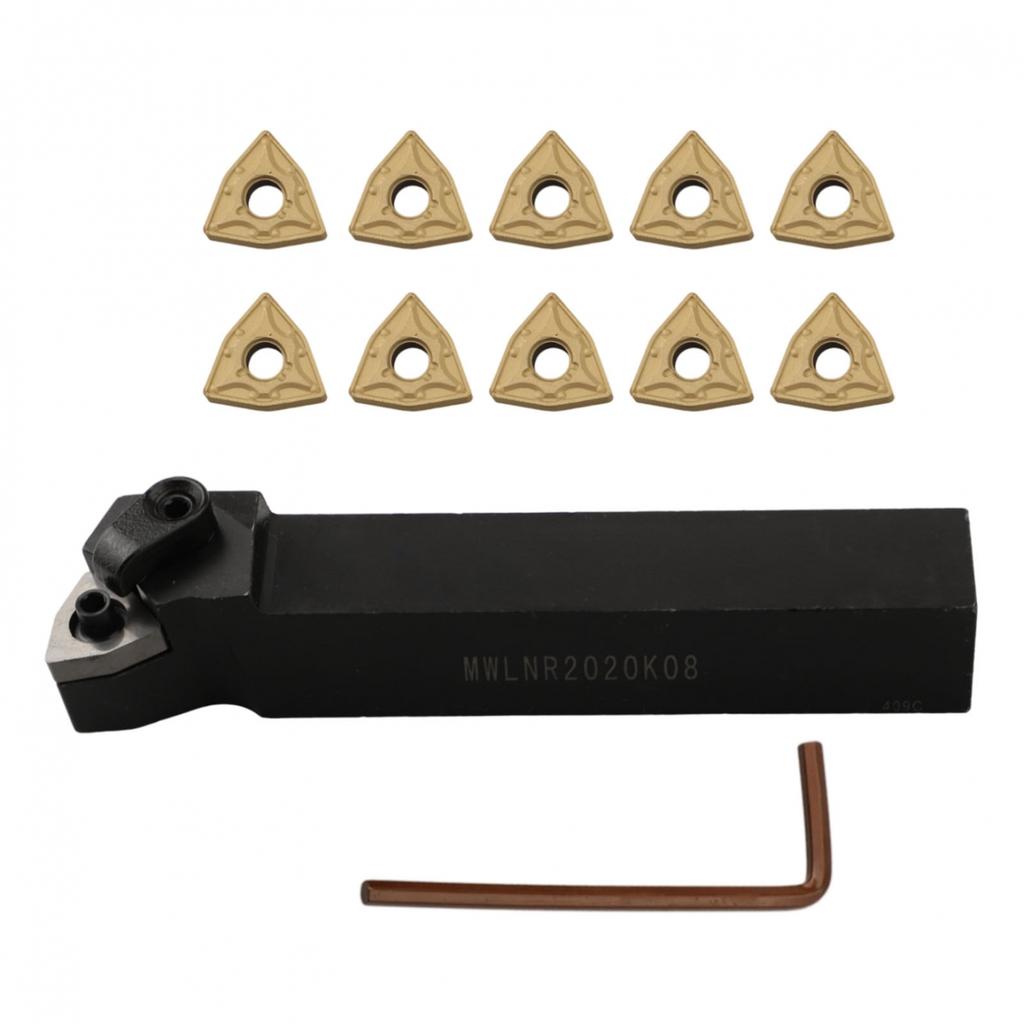 Набор твердосплавных пластин Держатель токарного инструмента MWLNR2020K08 Держатель