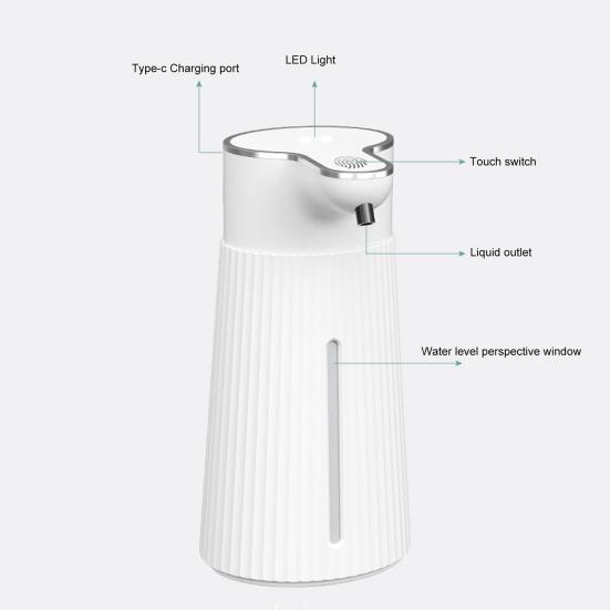 Автоматический дозатор мыла 400 мл, перезаряжаемый аккумулятор 500 мАч, настенный бесконтактный сенсорный дозатор мыла для дома