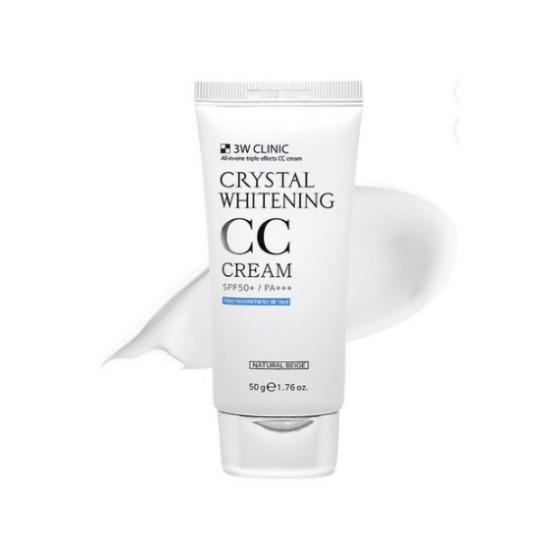 3w Clinic Кристально-отбеливающий CC-крем SPF50+ PA+++ Выравнивающий тон 50 г