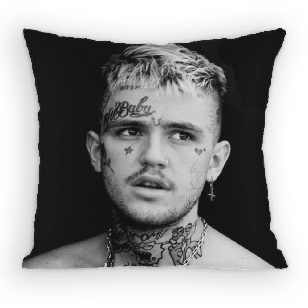 Rapper LLil Peep Hellboy Pillow Case Antidustmite Pillowcase Invisible zipper silky short plush Sofa cushion cover