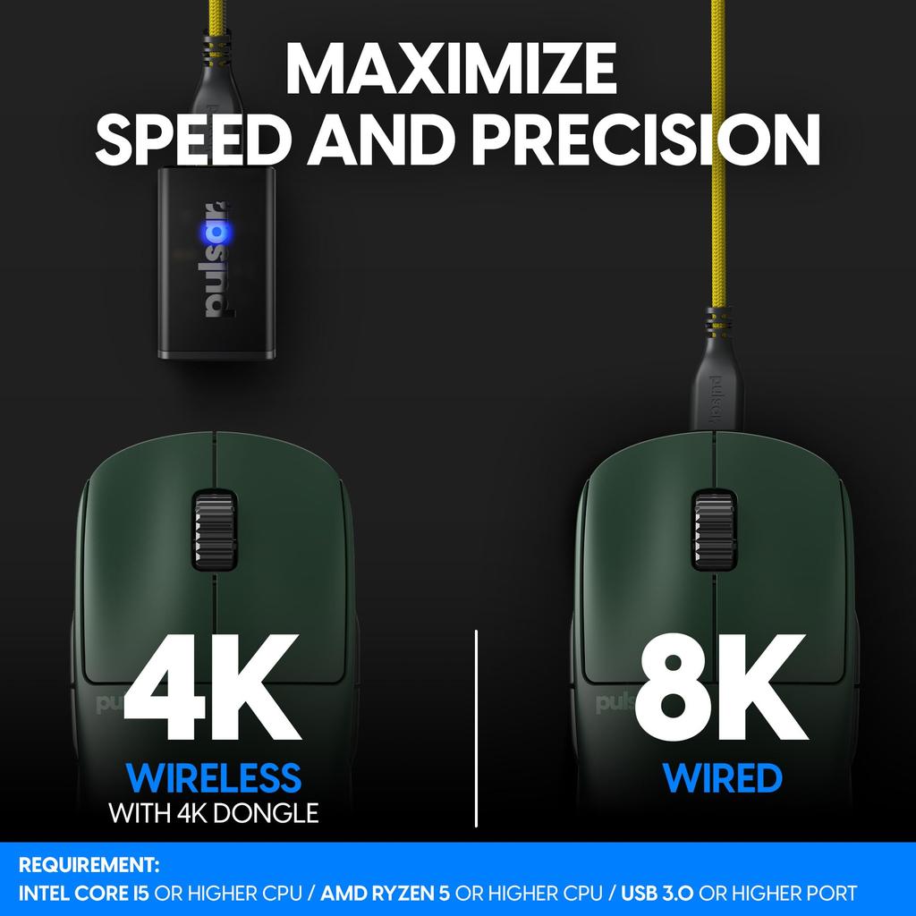 Беспроводная игровая мышь Pulsar Gaming Gears X2A eS, Оптическая PAW3395, 26000 DPI, Ультралегкая 69г, Амбидекстровая, 2.4GHz, 1ms, Сенсор,