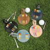 Golf Tee Bag Faux Leather Golf Tee Pouch Bag with 5 Tees Golf Accessory Carry Case Tees Organizer Holder for Men