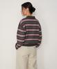 MUSINSA STANDARD WOMAN Multi-Stripe Collared Knit [Pink]