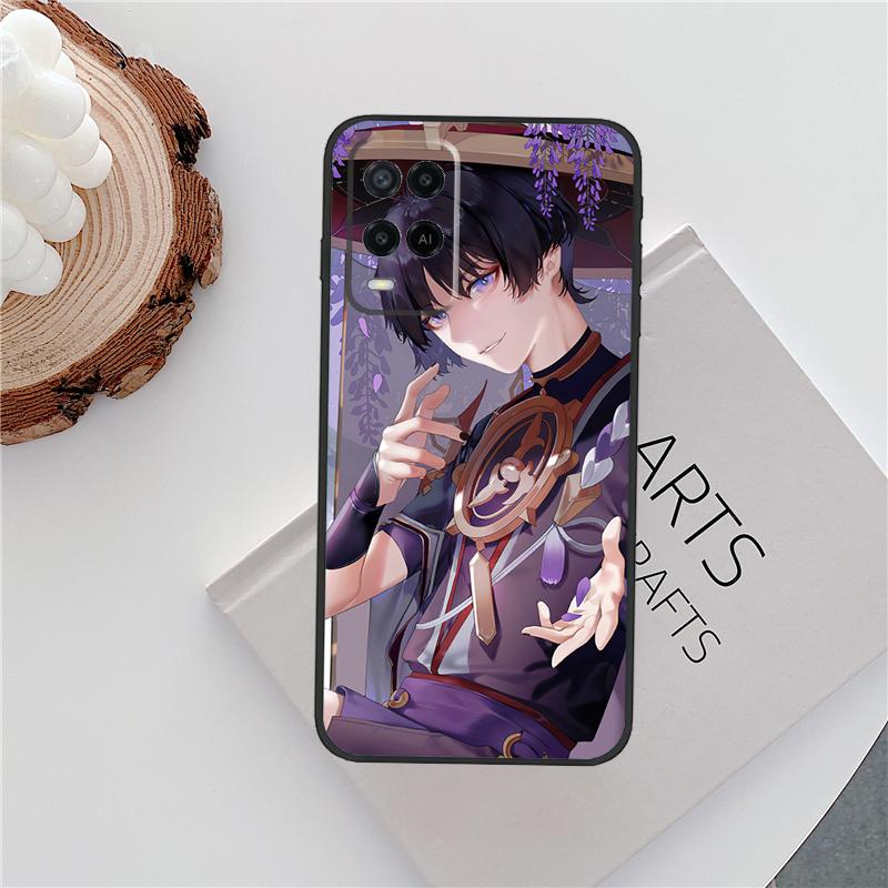 Чехол Scaramouche Genshin Impact для Oppo A15 A80 A60 A40 A94 A54 A98 A78 A18 A38 A58 A16 A76 A96 A17 A77 A74 A57S