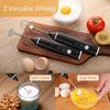 2 In 1 Portable Electric Whisk Stainless Milk Fronther Electric Mixer 3 Speed USB Rechargeable