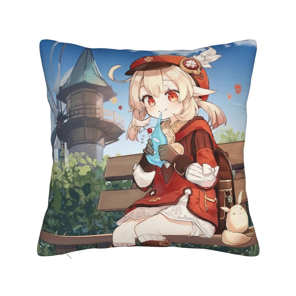 Genshin impact игра Наволочка Мерч Печать Наволочка Декор Подушка Декоративная Наволочка для Подушки Домашняя Разные Размеры