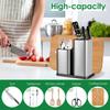 Подставка для ножей и держатель для кухонной утвари из нержавеющей стали, подставка для кухонных ножей, блок-держатель для столовых приборов, кухонные аксессуары, большой