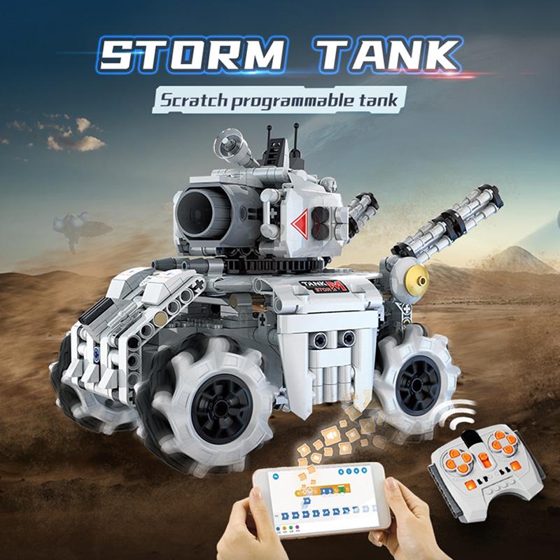 Cada City Military Technical APP Remote Control Electric Tank Building Blocks MOC Off-road RC Racing Car Bricks Toys