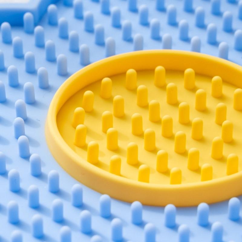 Подушечка для вылизывания для собак с присосками, коврик для вылизывания для собак, миски для медленного кормления для влажного и сухого корма, лакомств, масла