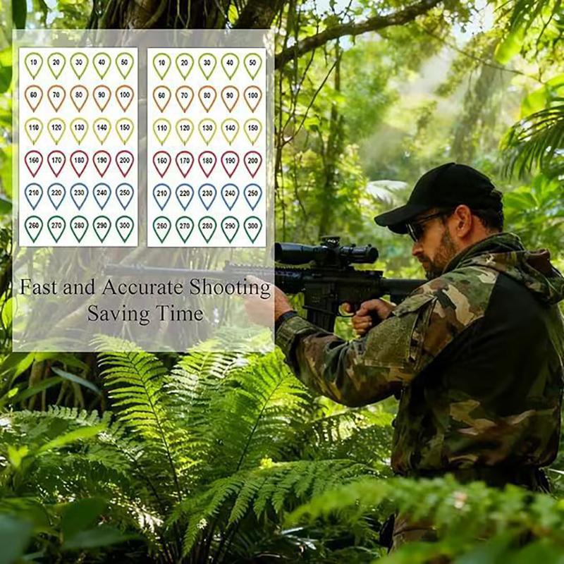 10 Листов Наклейки на Барабанчики Прицела Бирки на Барабанчики Прицела Для Стрельбы по Мишеням на Ближней и Средней Дистанции Охоты