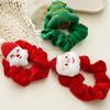 Winter Hair Rope Plush Santa Claus Soft Hair Ring  Girl