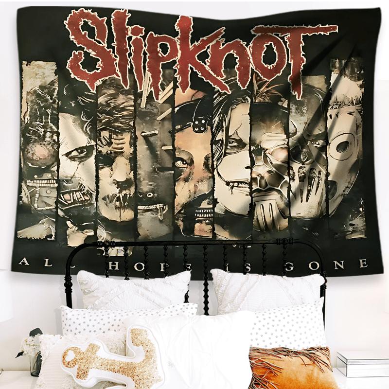 1 шт. Гобелен с принтом группы Slipknot All Hope Is Gone 2D Полиэстер Настенный Декор для Тяжелого Металла Музыки Подарок для Рок-музыканта