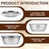 3Pcs Stainless Steel Basin with Grater Multifunctional Stainless Steel Basin Strainer Set Stackable Fruit Washing Bowl for Home