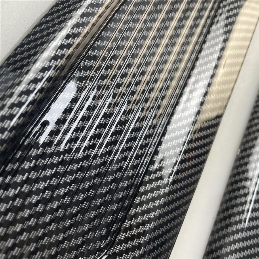 2x Universal Car Air Flow Intake Hood Scoop Vent Trim Carbon Fiber Style Cover