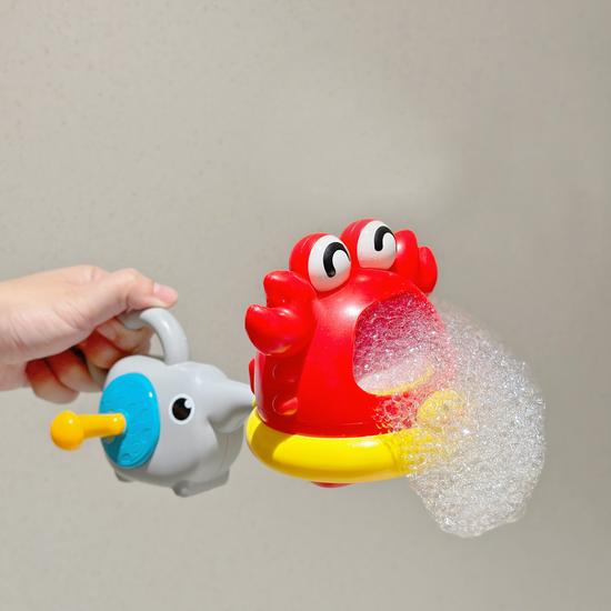 Law&J KC Certified Same-day Delivery Infant Bubble Toy Crab Shark Bath Play Water Play, Korean Bath Toys