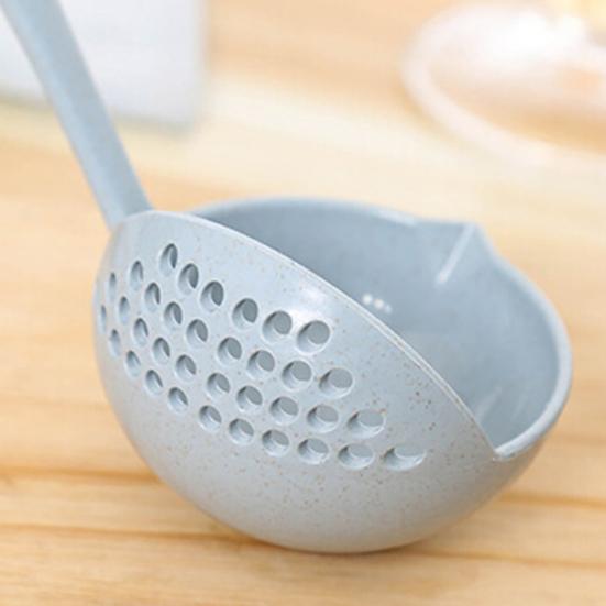 2-In-1 Long Handle Soup Ladle with Strainer Soup Spoon Essential Kitchen Tool for Cooking And Serving Hot Soups