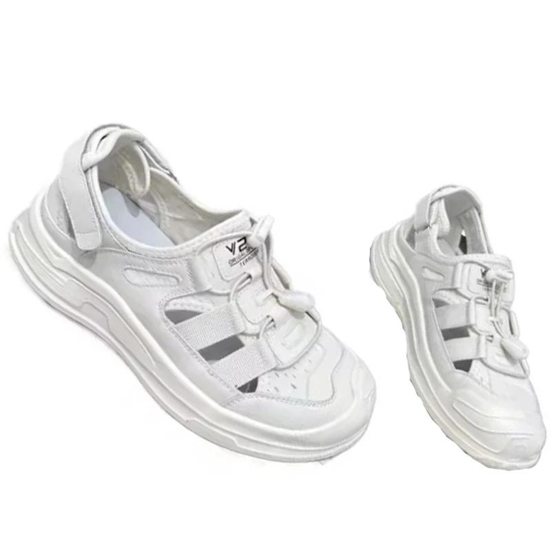 Модные спортивные сандалии женские 2024 новые полые дышащие женские сандалии на платформе уличные повседневные удобные нескользящие брендовые туфли женские