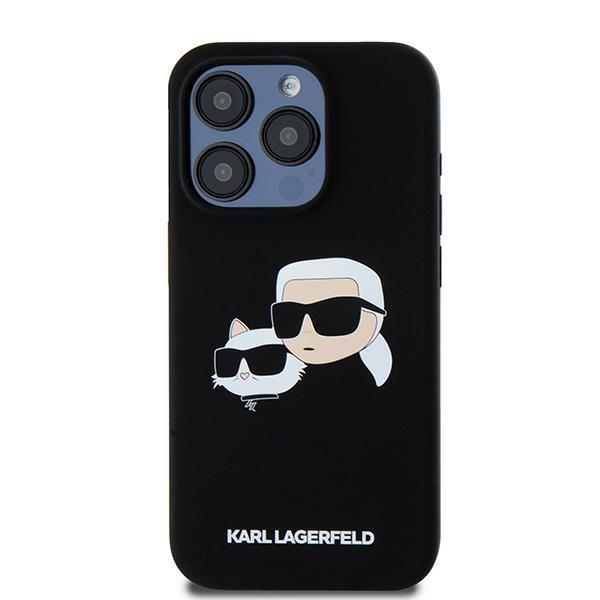 Karl Lagerfeld Klhmp15Lskchpplk Iphone 15 Pro 6.1 Czarny/Black Hardcase Silicone Karl & Choupette Magsafe