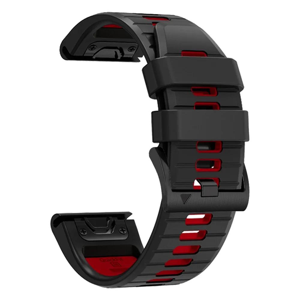22 26 мм ремешок QuickFit для Garmin Fenix 8 E 7X 7 6X 6 Pro 5X Plus 3HR браслет Epix Gen 2 Enduro 3 Tactix силиконовый ремешок
