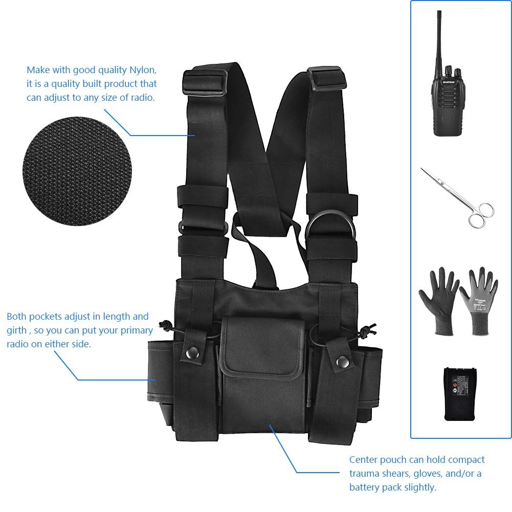 Рация Рюкзак Нагрудный Карман Универсальная Сумка Чехол для Двусторонней Радиостанции