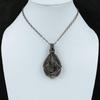 Black Rutile Pendant Copper Wire Wrapped Gemstone Pendant Antique Copper Jewelry Labradorite Pendant Handmade Pendant Wire Jewelry For Gift