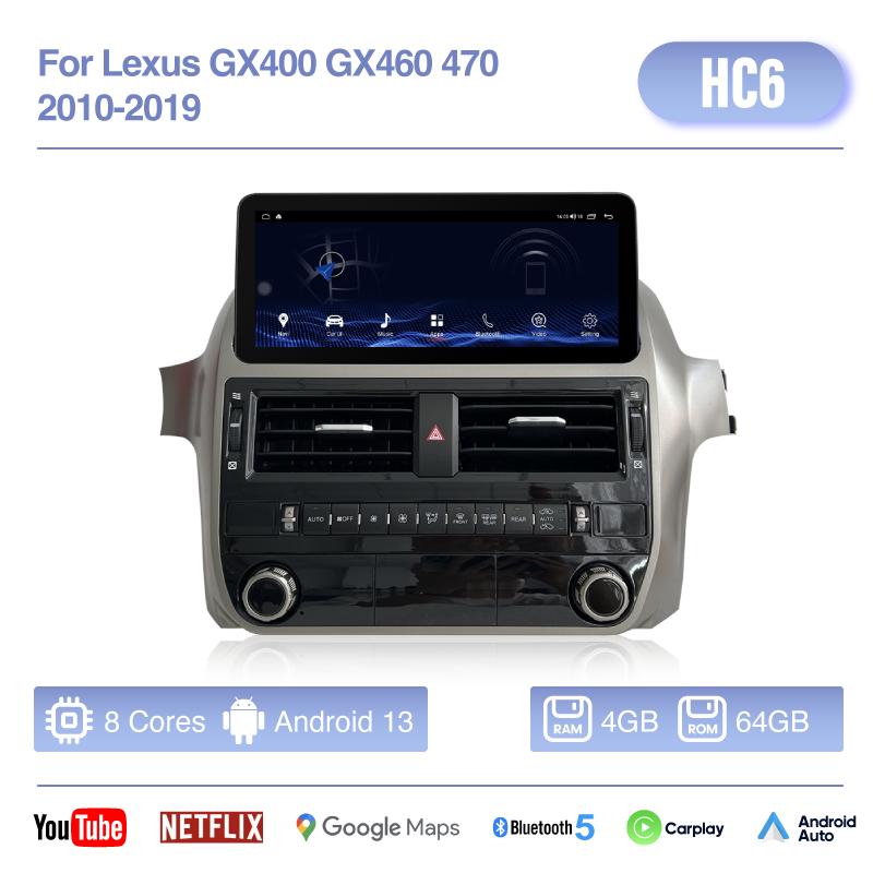 10,25 дюйма Для Lexus GX400 GX460 470 2010-2019 автомобильная магнитола мультимедийный плеер GPS-навигация Android Auto Carplay 4G 360-камера
