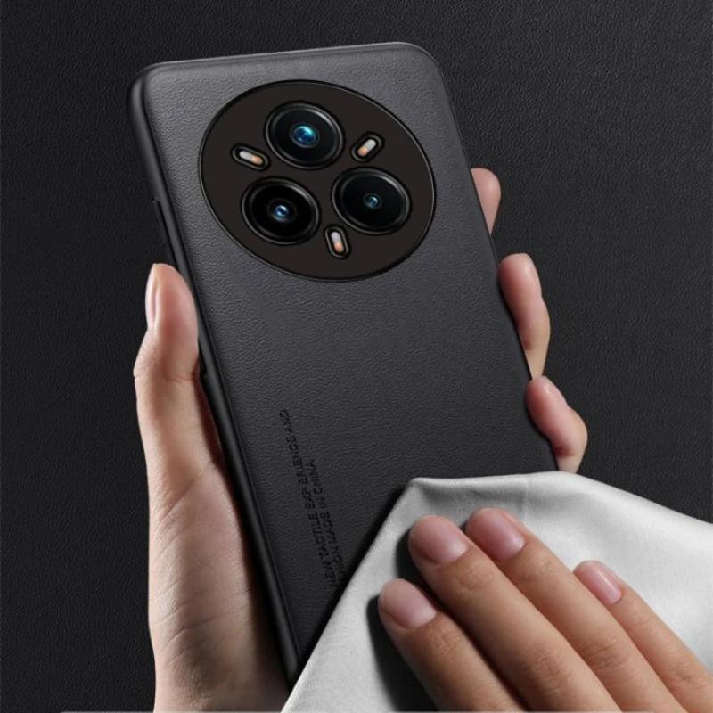 Для Realme 14 Pro Plus чехол простой PU кожаный силиконовый TPU защитный чехол для камеры для Realme 14X 14Pro + 13 Plus ударопрочный жесткий бампер