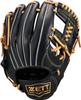 ZETT Юношеская бейсбольная перчатка Soft Black x Pastel Brown BJGB74530F, Воловья кожа, Универсальная, Бросок левой рукой, (1932 год), Размер M,