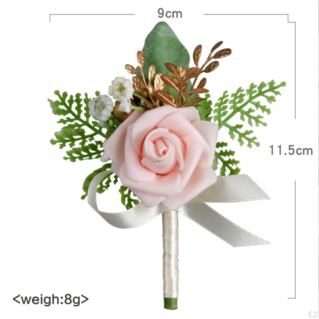 Свадебная бутоньерка с цветком, брошь, модный корсаж ручной работы, подружка невесты, роза, жених