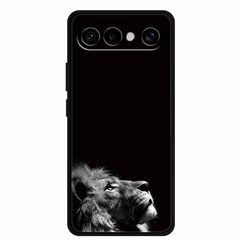 Для Vivo S50 Pro Mini Чехол Милый Лев Черный Бампер Мягкий Силикон Чехол для Vivo S 50 Pro Mini 6.31" Защитный Чехол TPU Funda