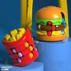 Fun And Colorful Burger Cube Fidget Spinner Toy For Kids With Stress Relief Features