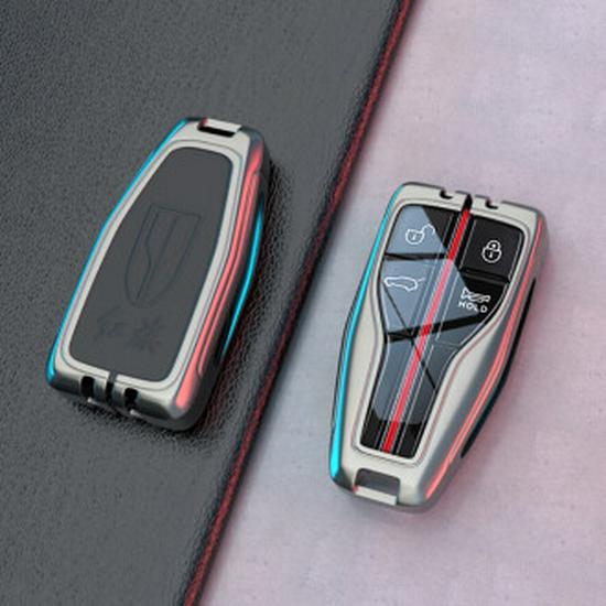 Metal Key Case for Hongqi HS5/HS7/H9 – Unisex Car Key Holder with Shell and Buckle