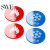 Hot Cold Marker Sign 2 Pairs Acrylic Waterproof Self-adhesive House Kitchen Bathroom Office Water Temperature Indication Round Square Warning