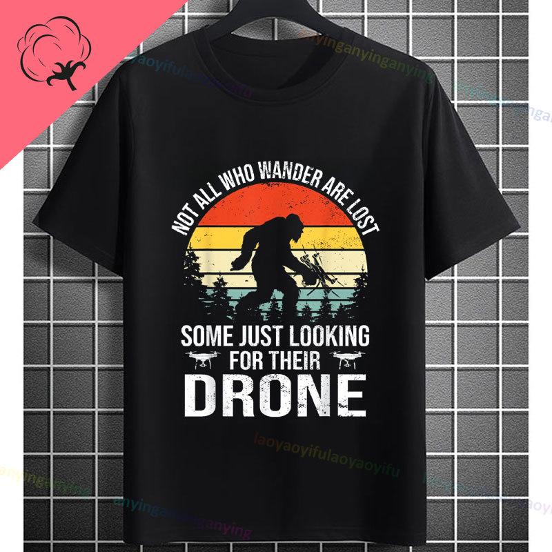 Funny Fpv Drone Quadcopter Graphic Tshirt With Depressed Drone Needs A Friend Slogan Pure Cotton Short Sleeve Casual Tshirt