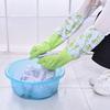 Waterproof Cleaning Rubber Gloves Warm Dishwashing Gloves Durable Plush Gloves  for Kitchen Laundry