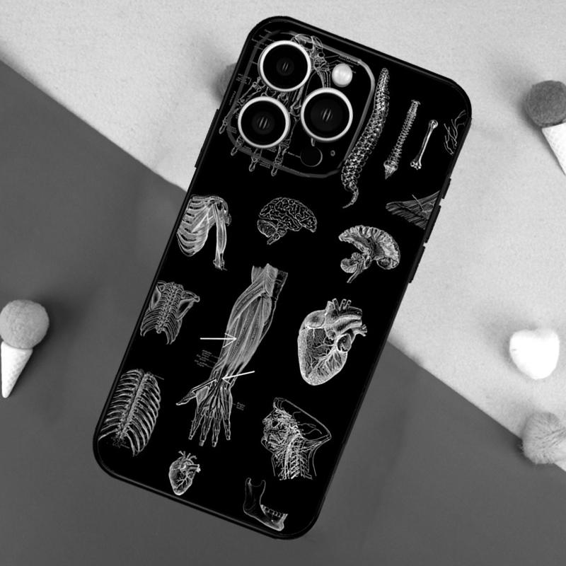 Медицинский Человеческие Органы Мозг Чехол для Телефона Для iPhone 16 15 13 12 11 14 Pro Max Mini X XR XS MAX 14 Plus Чехол