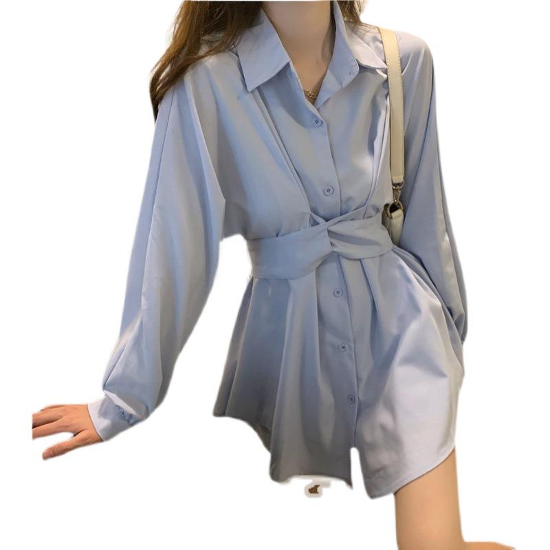 2025 Retro Korean Chic Women's Loose Shirt - Early Spring & Autumn Trendy Hong Kong Style