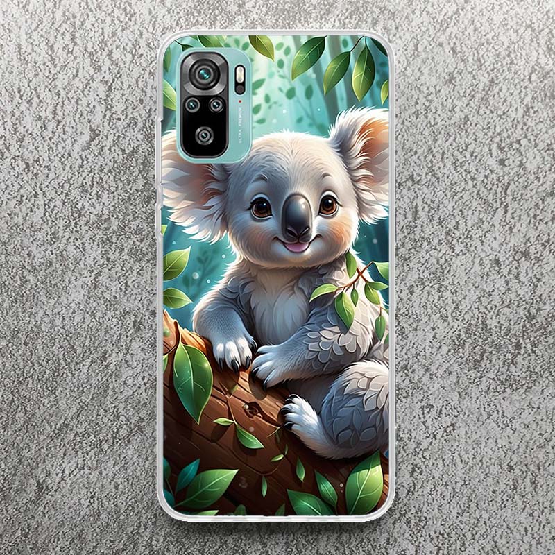 Коала Каваи Милое Животное Принт Мягкий Чехол для Xiaomi Redmi Note 14 13 12S 11S Чехол для Телефона 10 Pro Plus 11E 11T 12 11 10S 5G Обложка