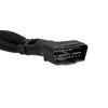 Кабель-удлинитель OBD2 (папа) - двойной (мама) угловой, 16 контактов для подключения 1 в 2, переходник-удлинитель