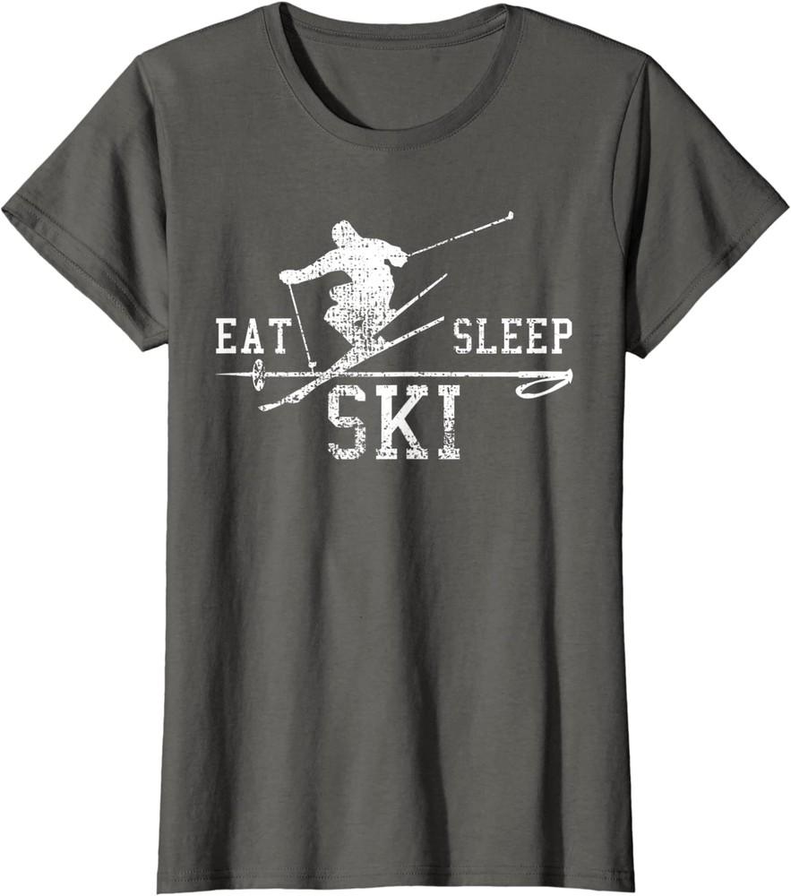 Ski Skiing Eat Sleep Repeat Winter Sport Gift Ladies' Crewneck T-Shirt Unisex T-Shirt