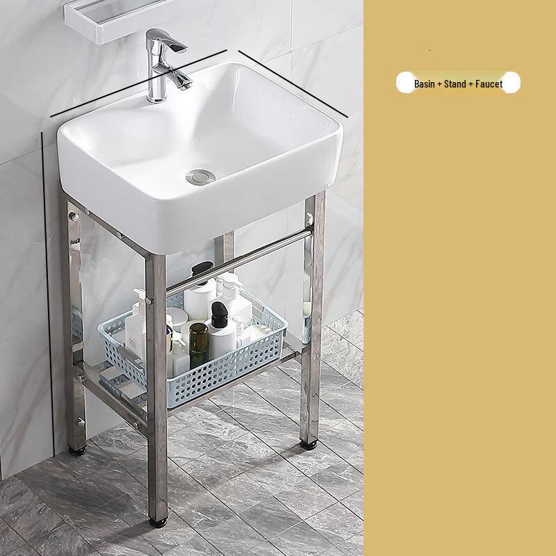 XONYSHI Ceramic Pedestal Wash Basin Set