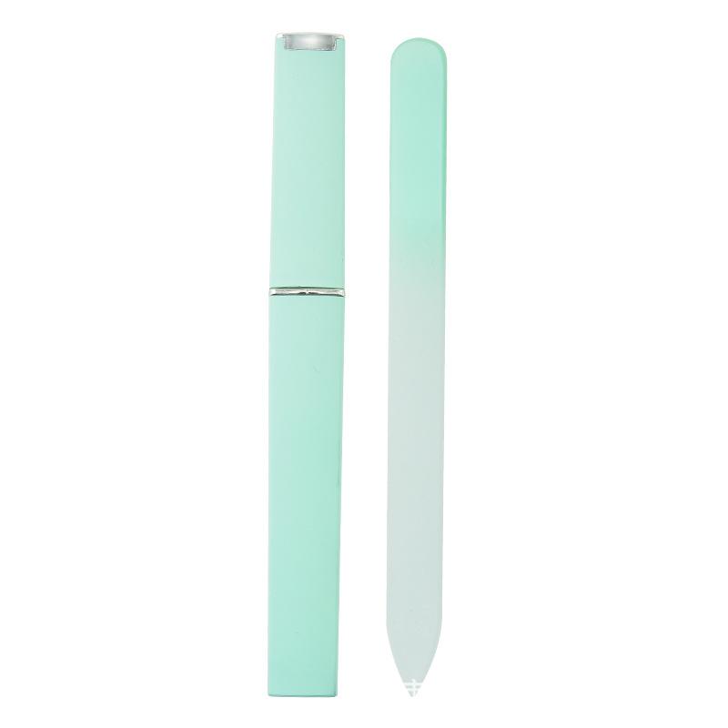 Стеклянная пилочка для ногтей с футляром, полированные инструменты для маникюра, профессиональная салонная полировка, шлифовка, хрустальная пилочка для ногтей, инструменты для дизайна ногтей