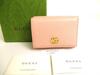 Authentic Double G Marmont Light Pink Leather Trifold Wallet #9926  Refurbished