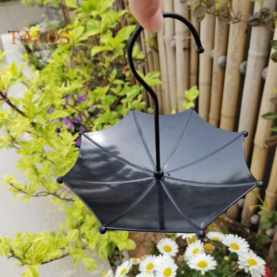 Кормушка для птиц на платформе, дизайн зонтика, подвесная кормушка для птиц, водонепроницаемый поднос для кормления птиц для наружного сада, двора, патио